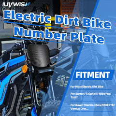 IUVWISN front number plate curved design enhances bike lines and coverage