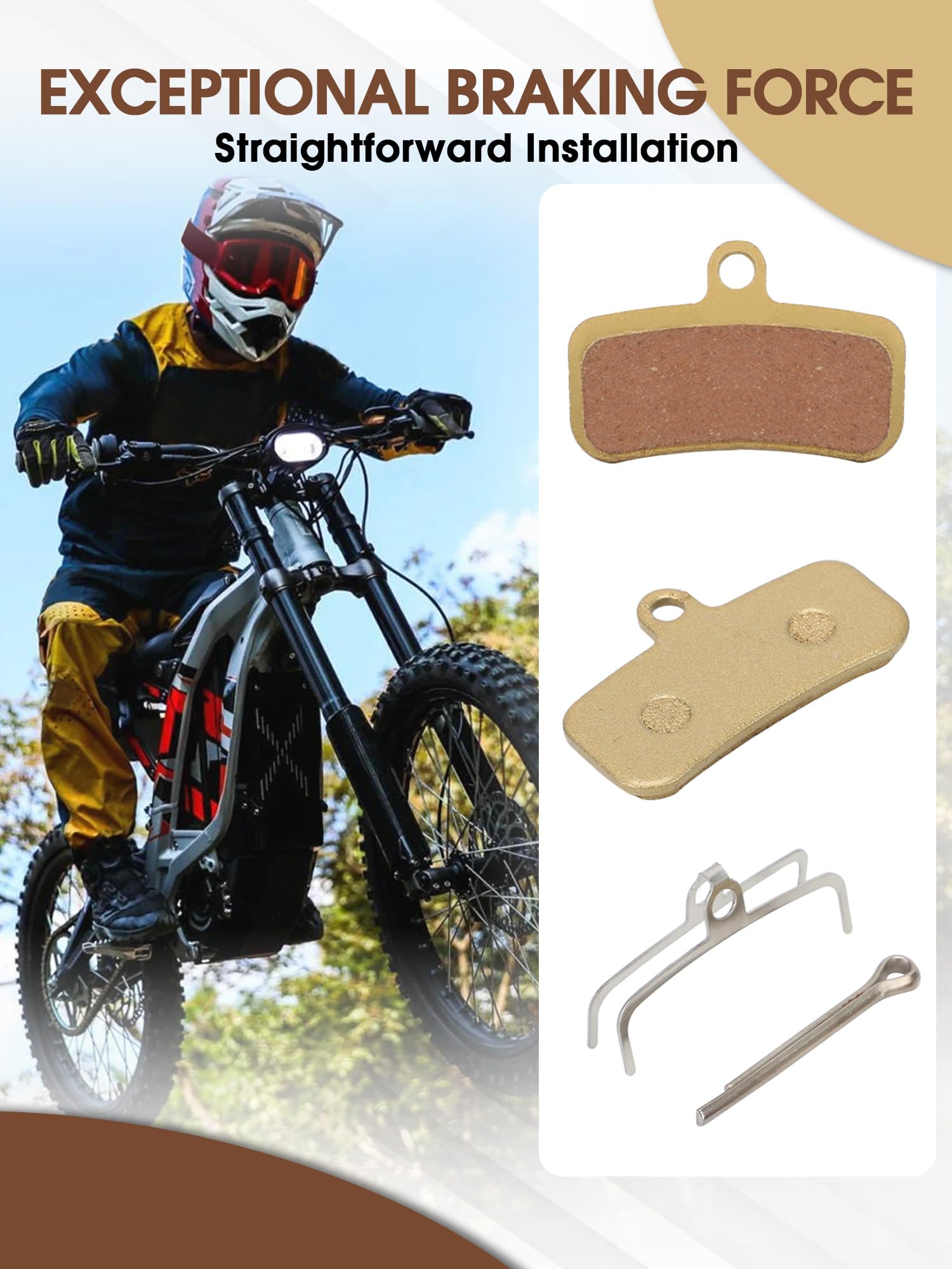 IUVWISN rear brake pads provide stable braking for electric dirt bikes.
