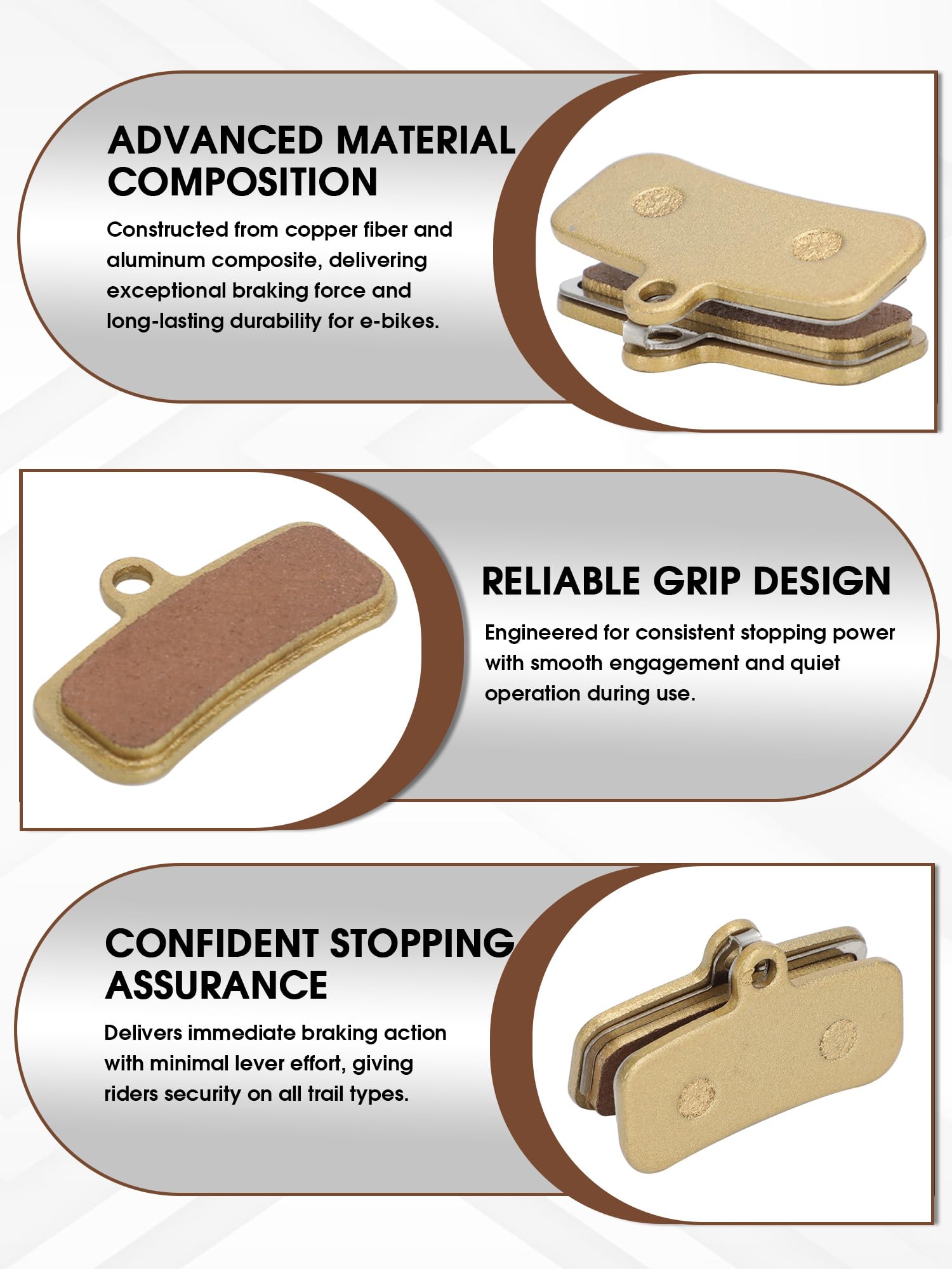 IUVWISN Talaria Sting brake pads for stable, confident braking.