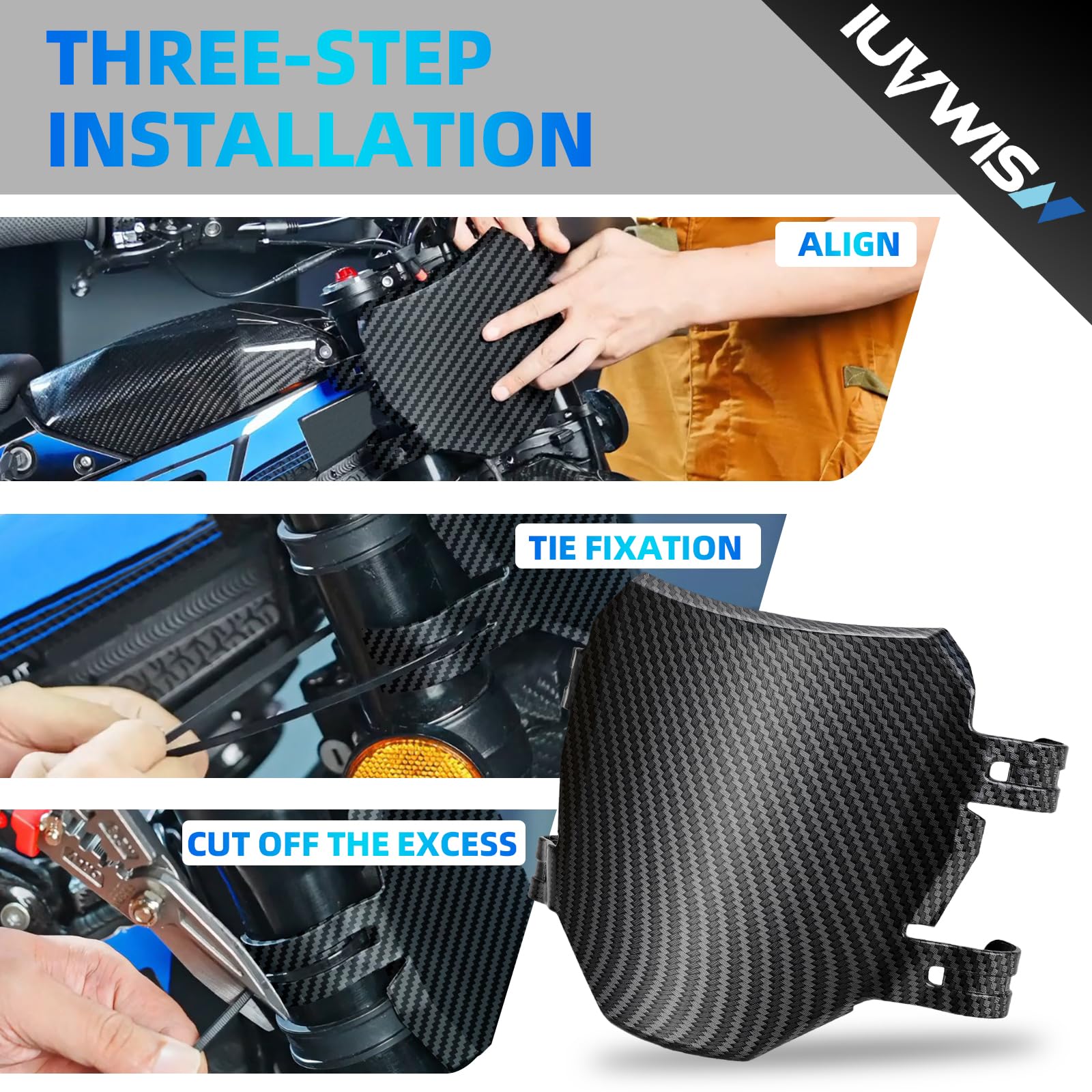 IUVWISN waterproof plate protects cables from sand and mud during rides