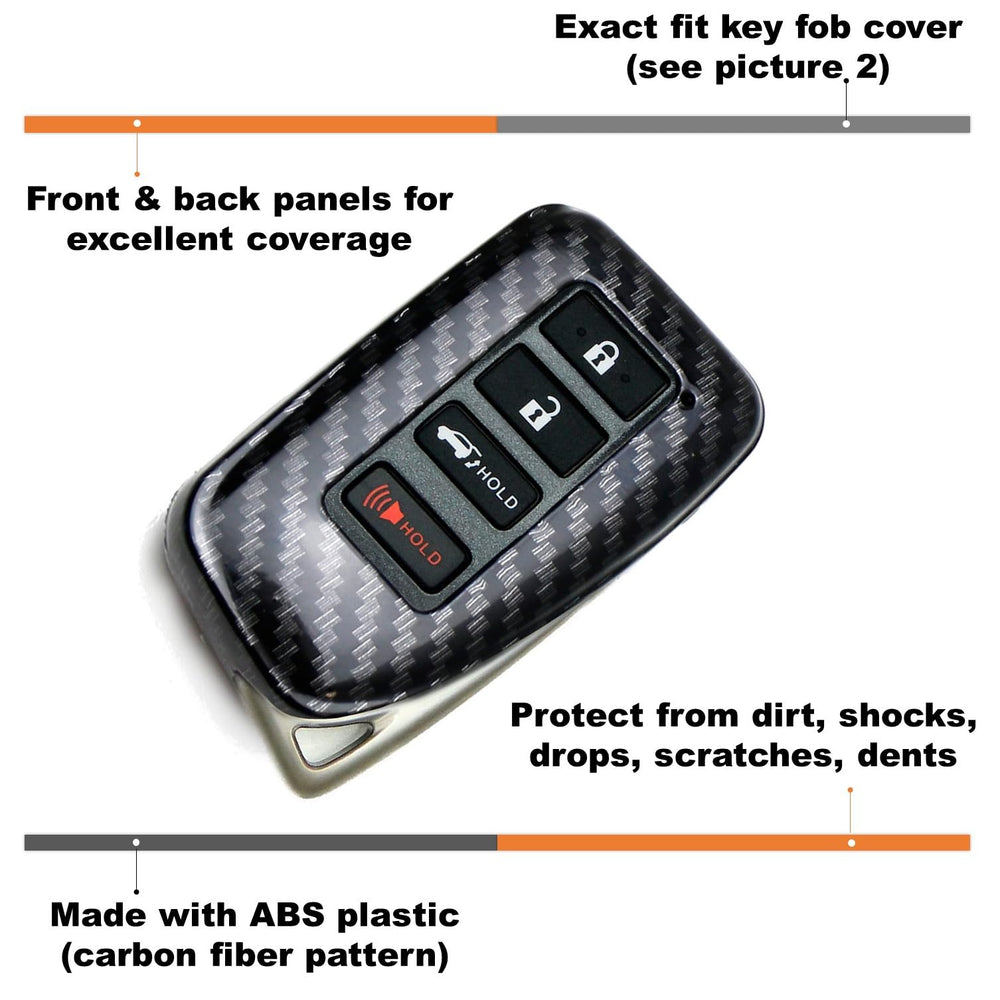 iJDMTOY carbon fiber pattern key fob close-up highlights premium, durable styling