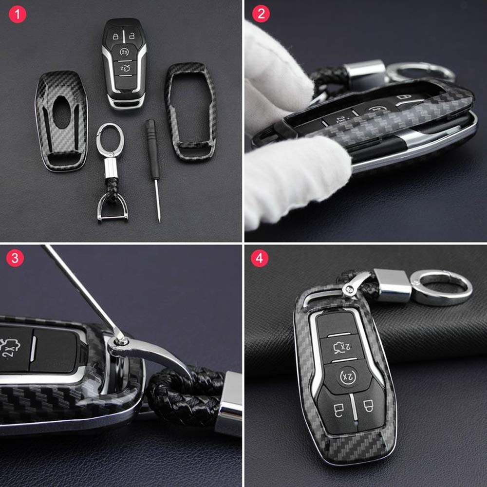 iJDMTOY glossy carbon fiber texture enhances key aesthetics