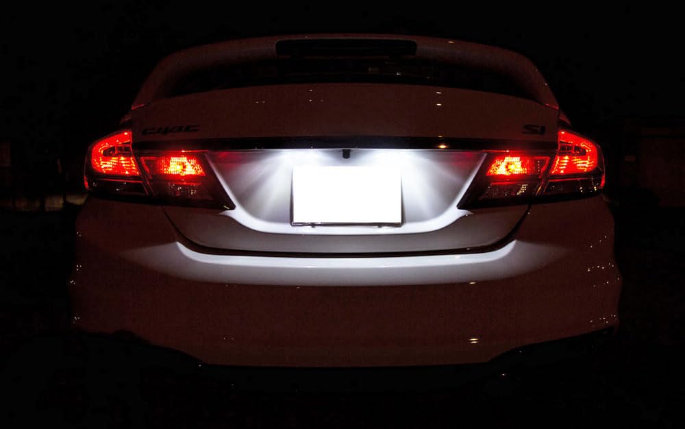 iJDMTOY license plate light for Honda Civic delivers bright, clean illumination
