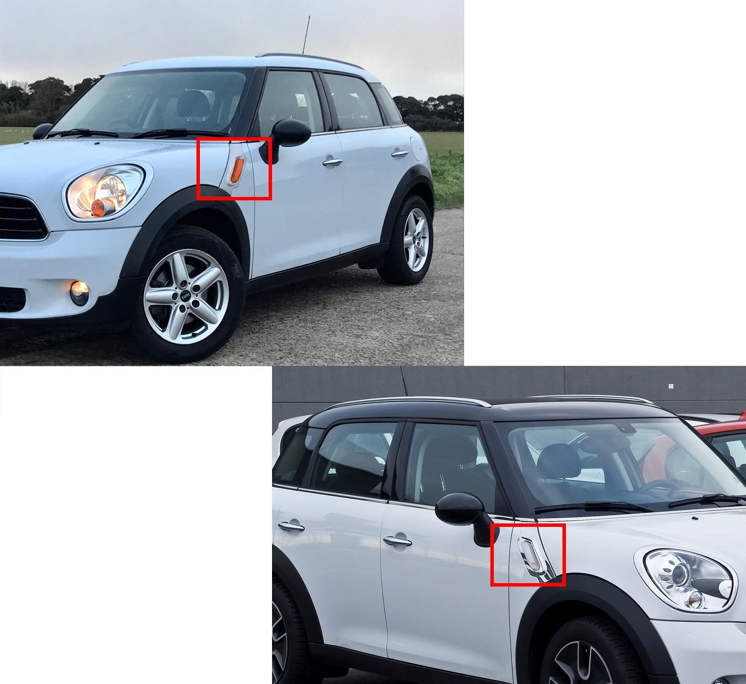 ijdmtoy mini cooper paceman r61 front marker upgrade provides a modern bright appearance.