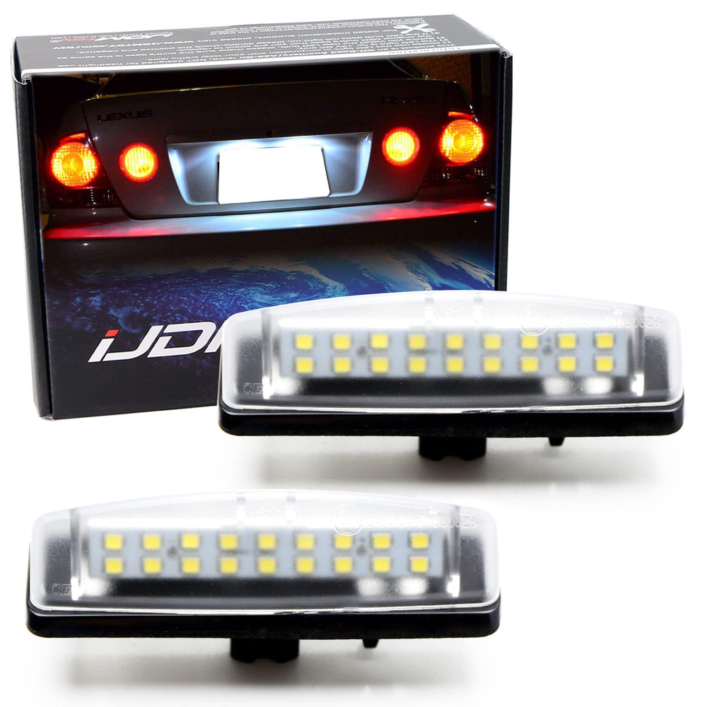 iJDMTOY license light for Lexus GS provides bright xenon white illumination for clear night visibility.