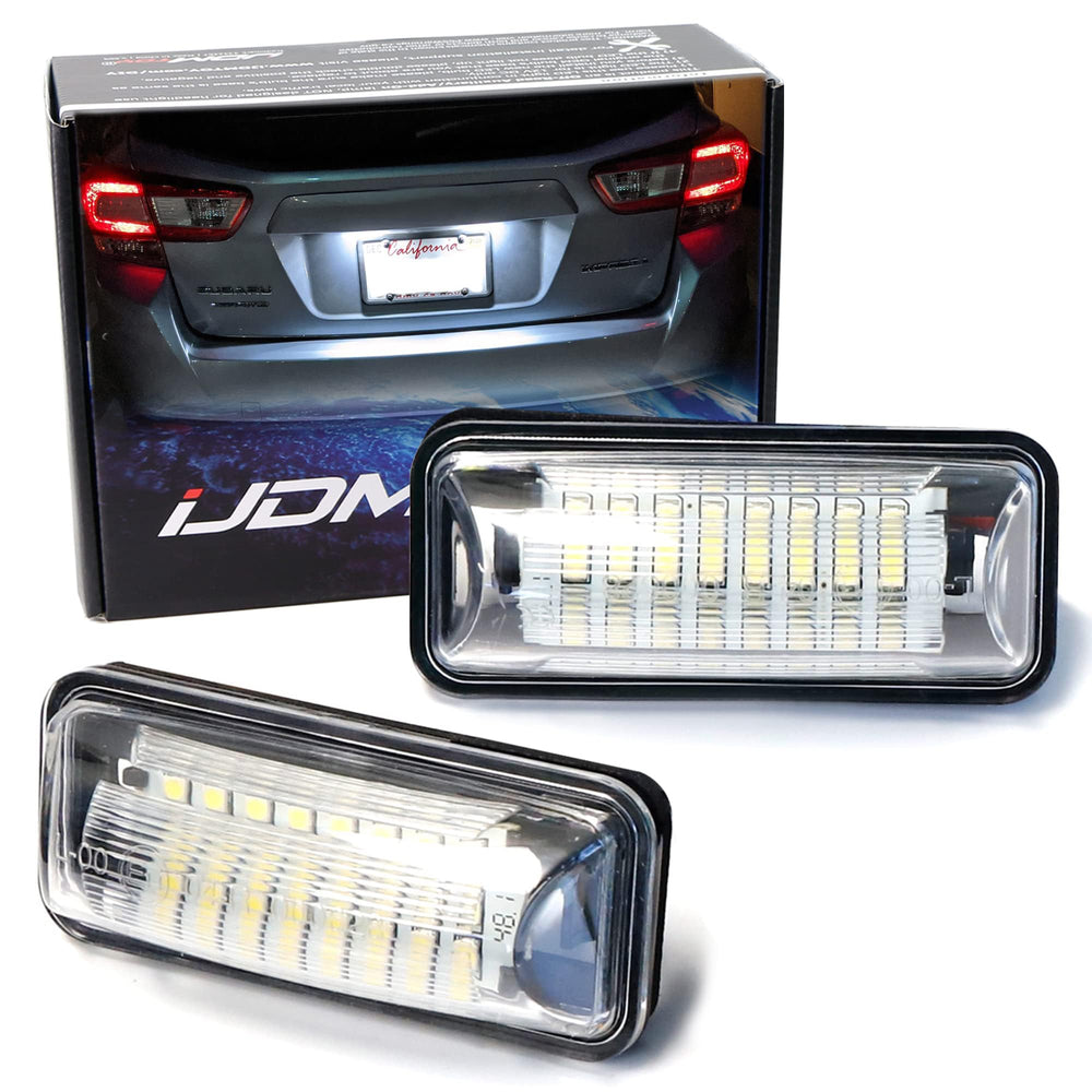 iJDMTOY OEM-Fit 3W LED license plate light, front view, for brighter night visibility