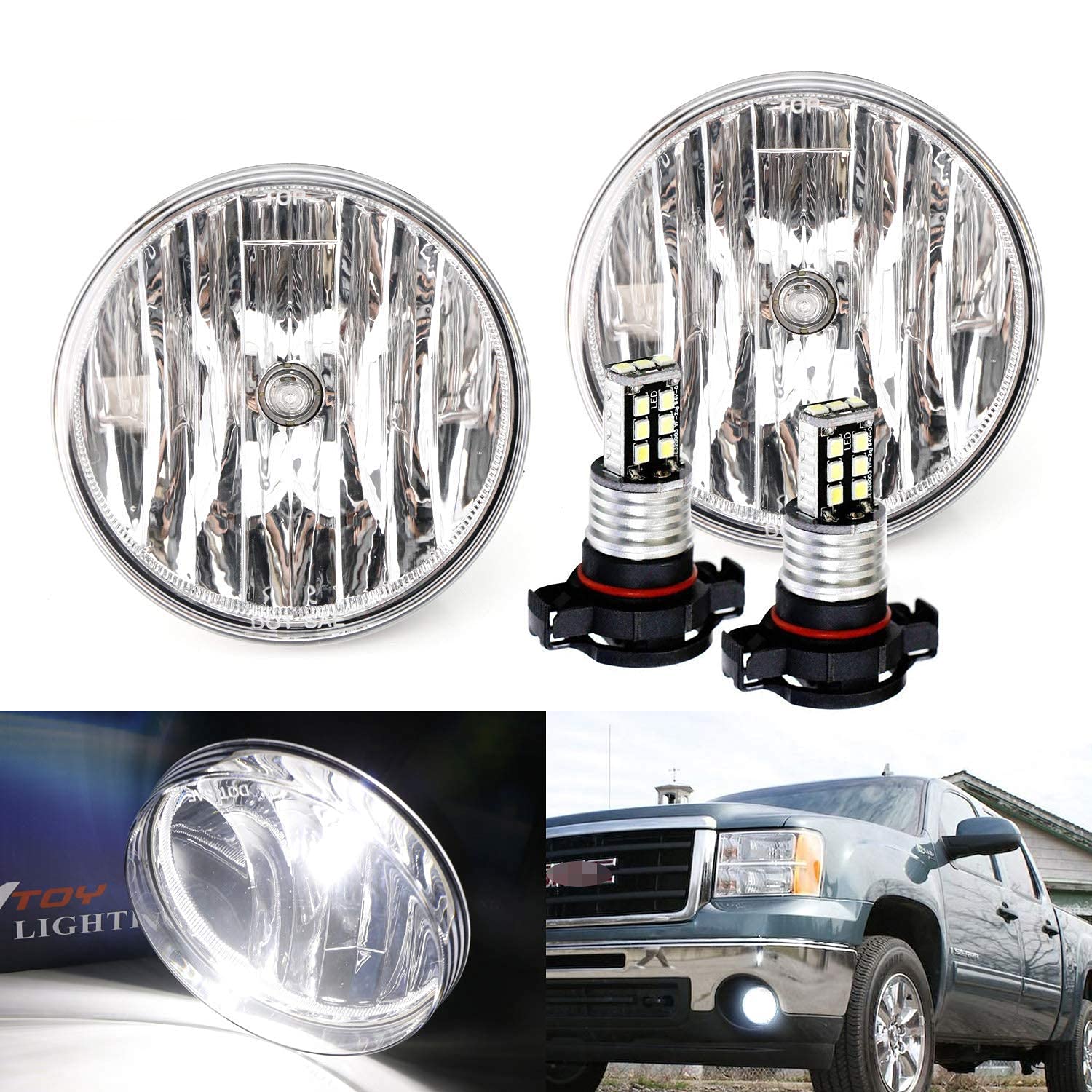 iJDMTOY plug-and-play fog lights for simple replacement