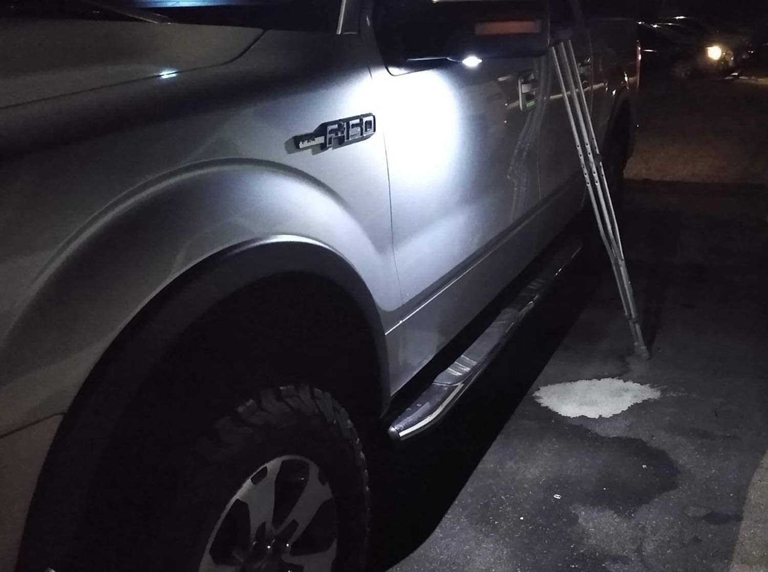 iJDMTOY puddle light for Lincoln MKX, wide illumination after dark