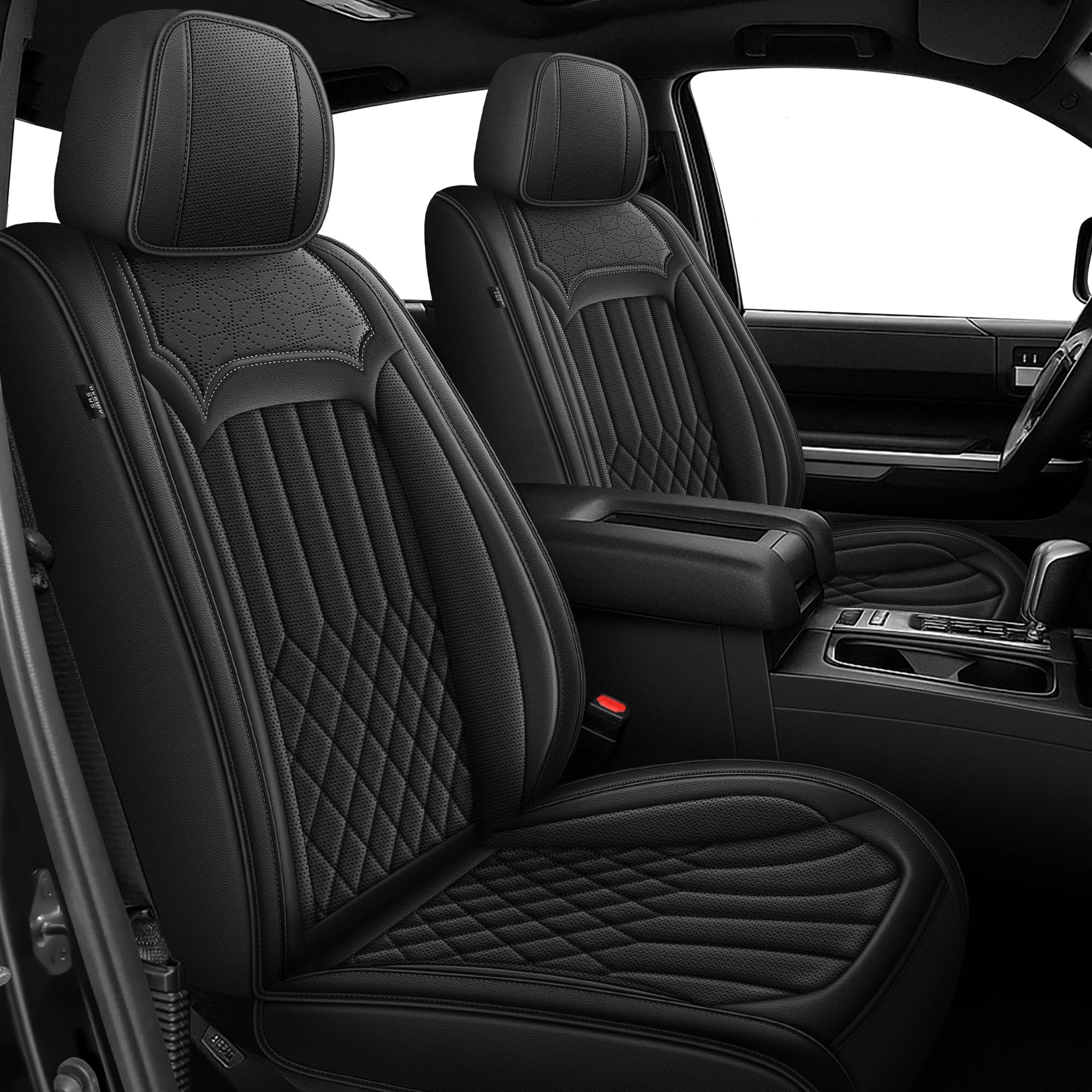IKABEVEM Toyota Tundra full-set seat covers with tailored five-seat fit
