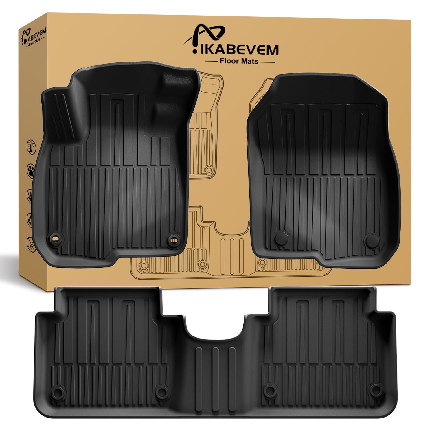 IKABEVEM CR-V front left floor mat provides full coverage and spill protection.