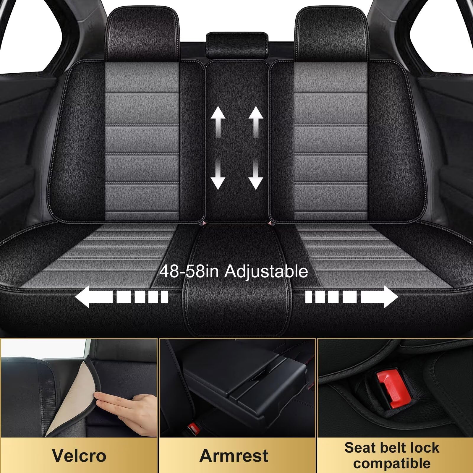 IKABEVEM luxury leather-look seat cover enhances interior style for RAV4