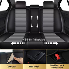 IKABEVEM luxury leather-look seat cover enhances interior style for RAV4