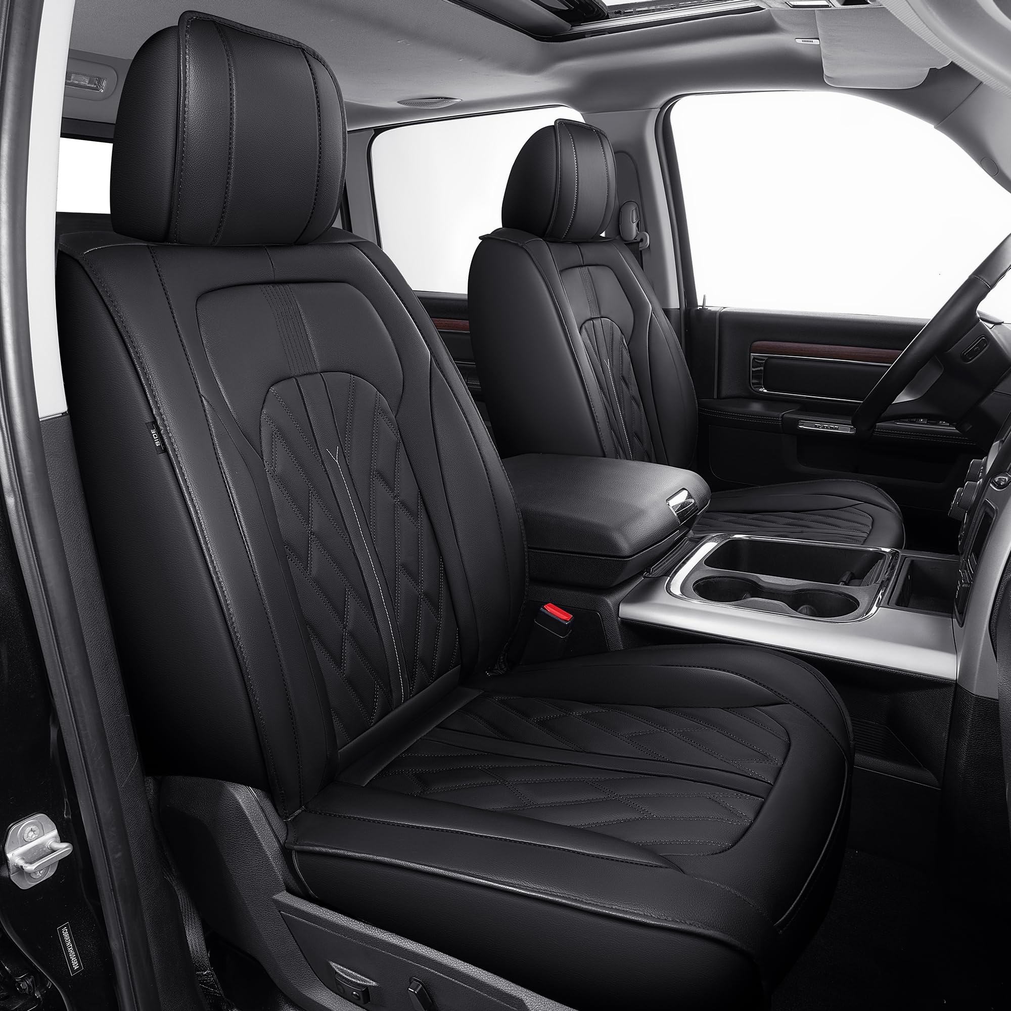 IKABEVEM RAM seat covers full set curved bench black protect upholstery.