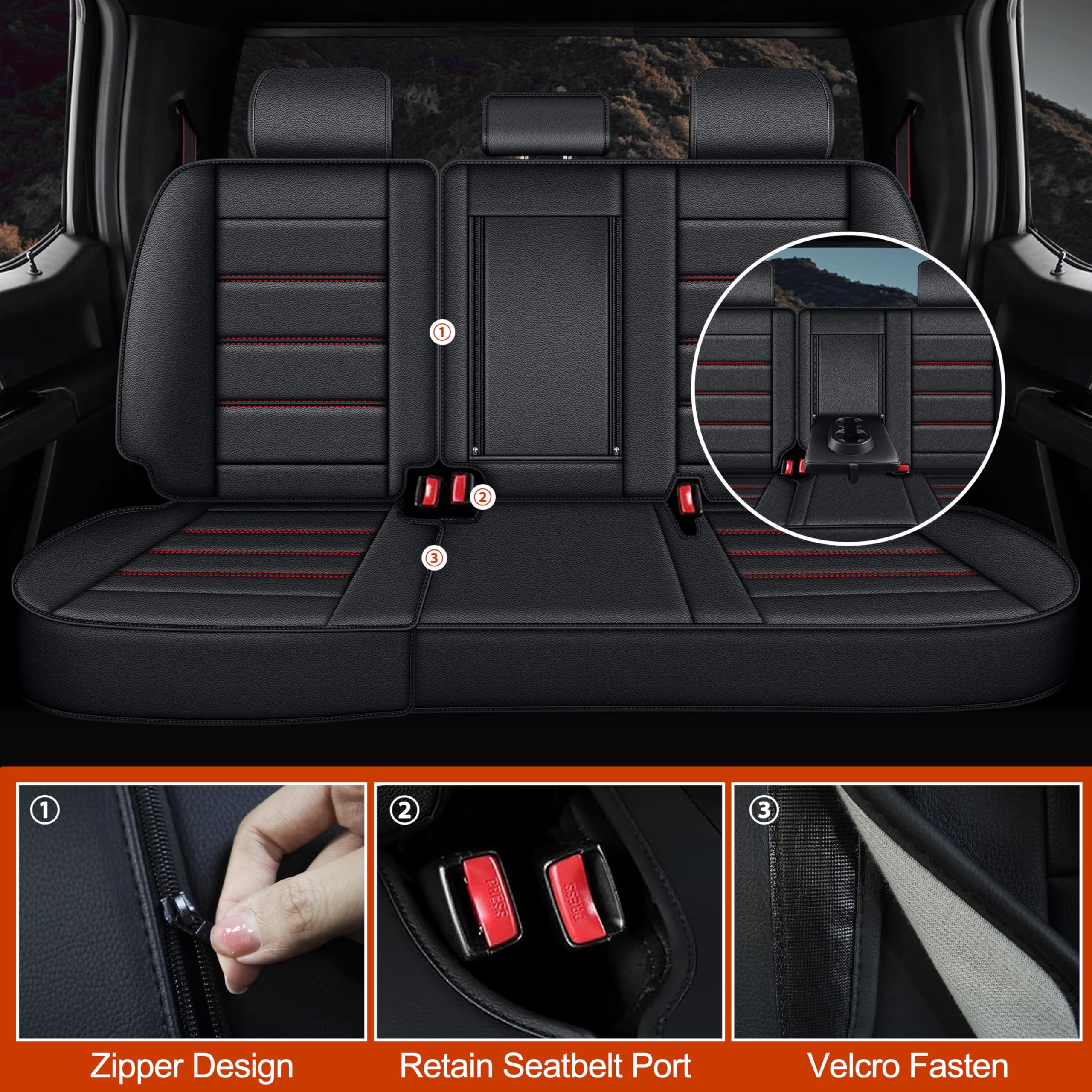 IKABEVEM front-seat back pockets ideal for kids' books and toys