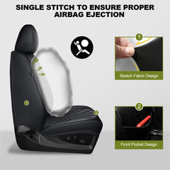IKABEVEM Faux leather durability for daily driving and wear resistance