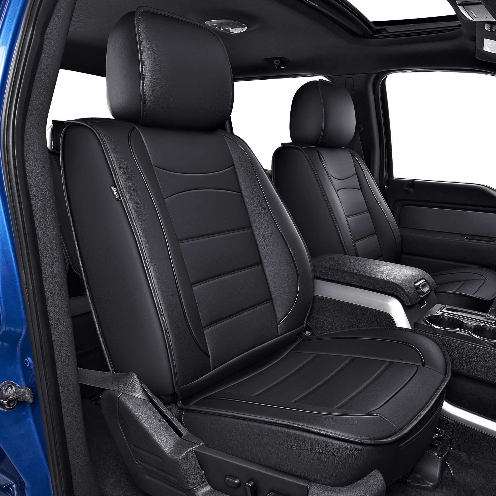 IKABEVEM Toyota Tundra seat covers full set in Redline provide durable protection and stylish upgrade.