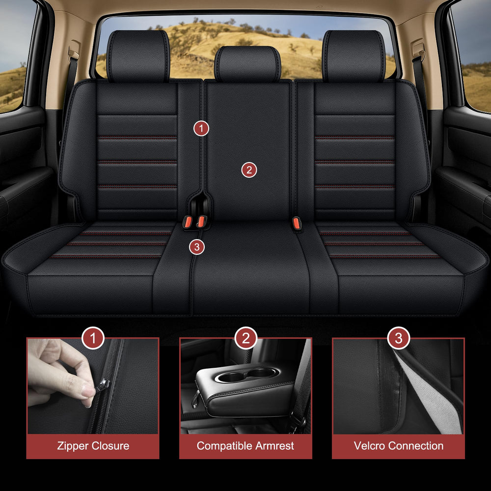 IKABEVEM front-seat pockets design on Tundra seat covers for organized storage