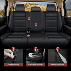 IKABEVEM front-seat pockets design on Tundra seat covers for organized storage