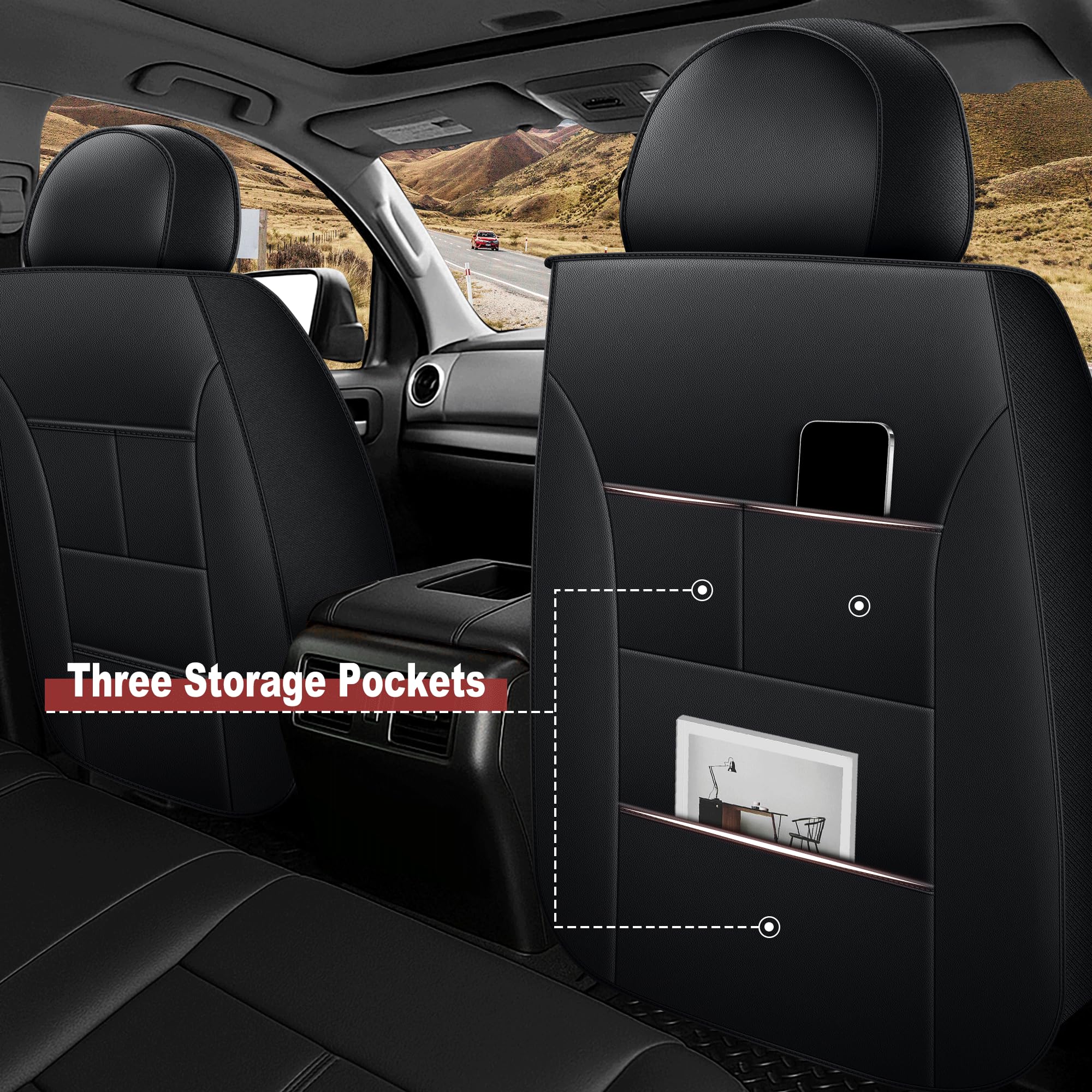 Airbag-safe IKABEVEM Tundra seat covers designed to preserve safety features