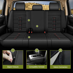 IKABEVEM Tundra seat covers front-seat pockets organize essentials for quick access