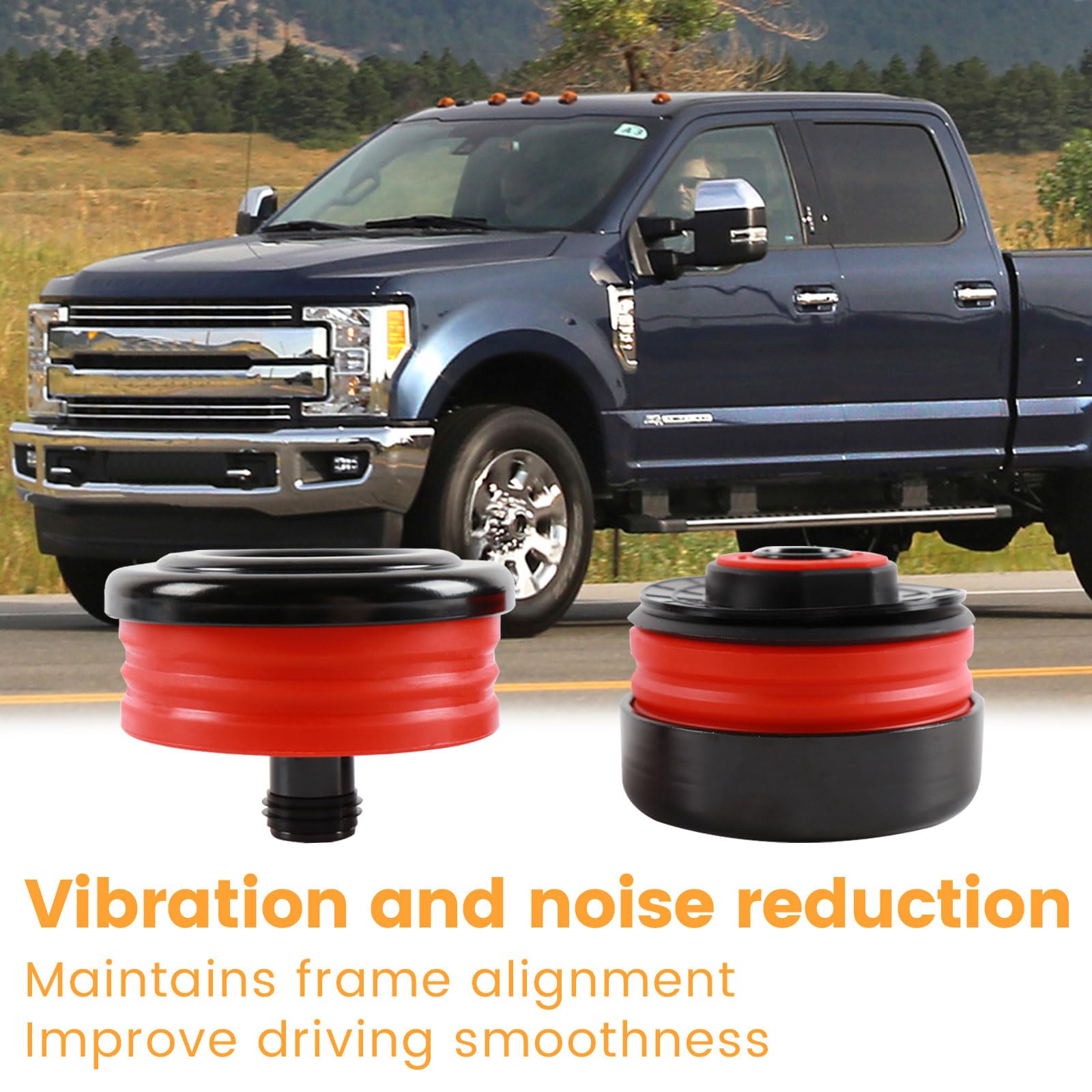 iKer cab noise reduction with silicone mounts for smoother rides on rough roads.