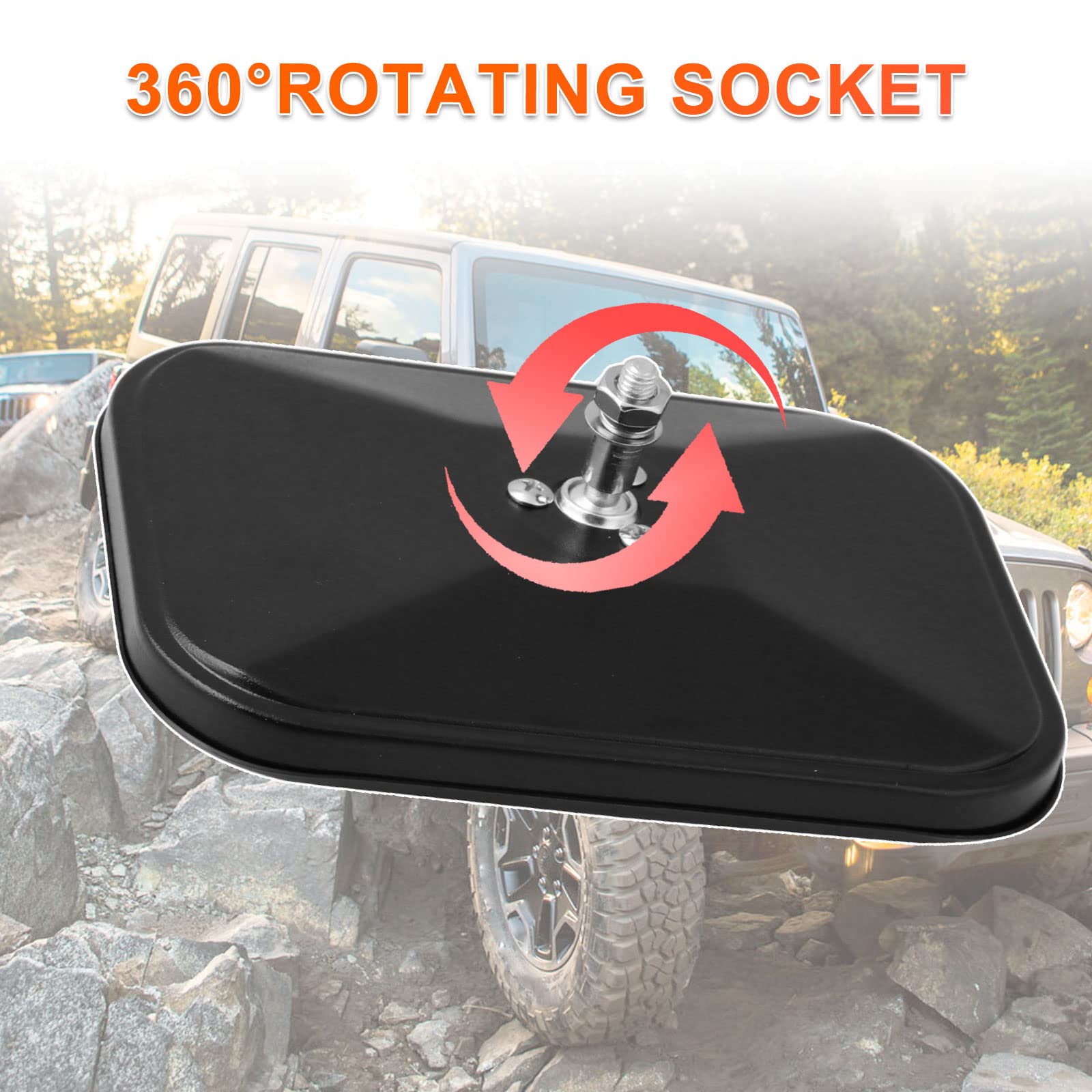 IKER doors-off mirrors minimize wind noise for a calmer cabin while driving.