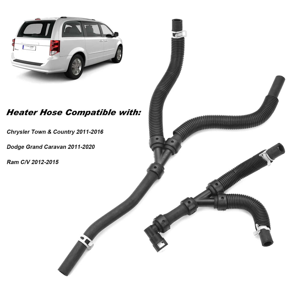 Iker heater hose installation step visualizes direct replacement fit.