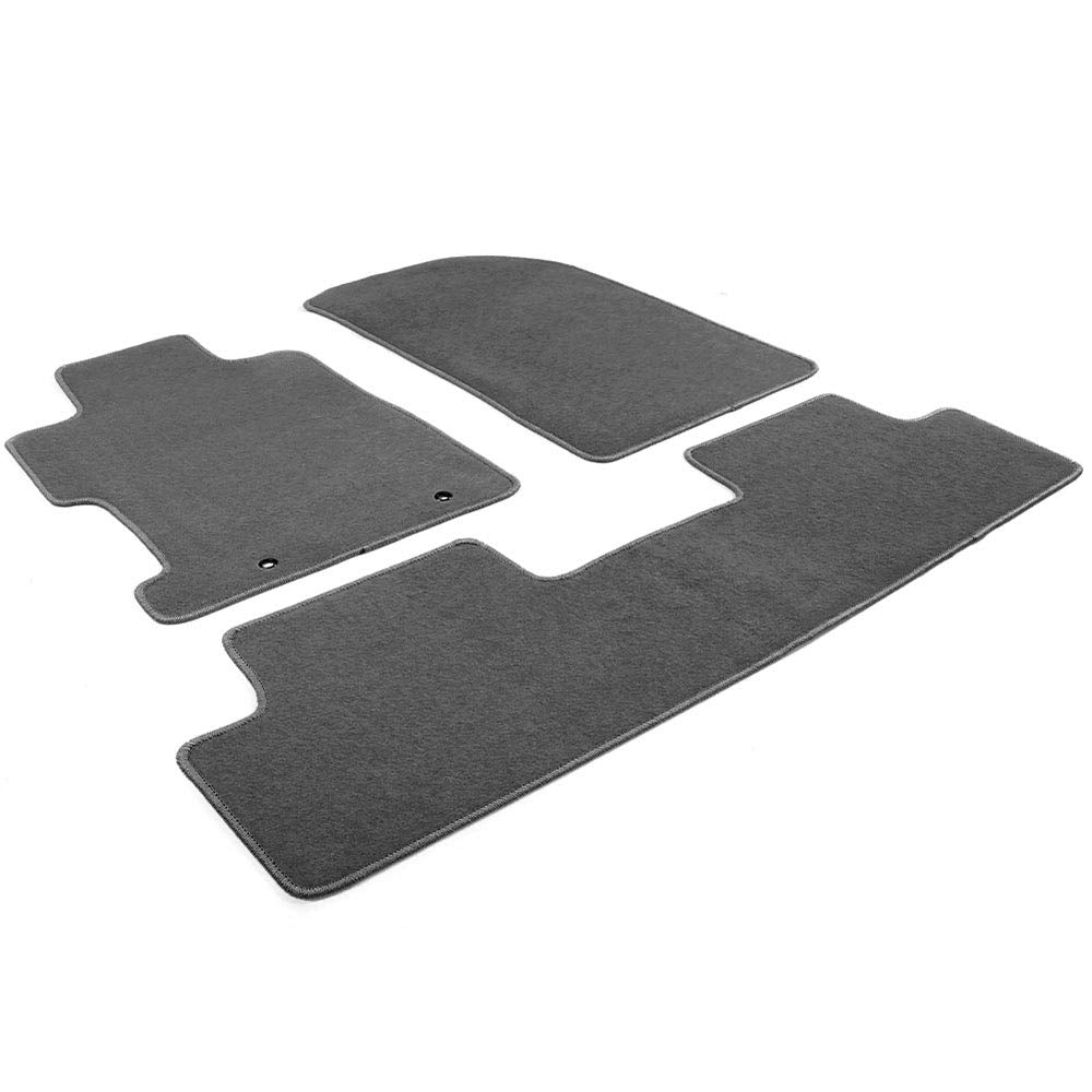 IKON MOTORSPORTS Civic floor mats gray front with OEM fitment