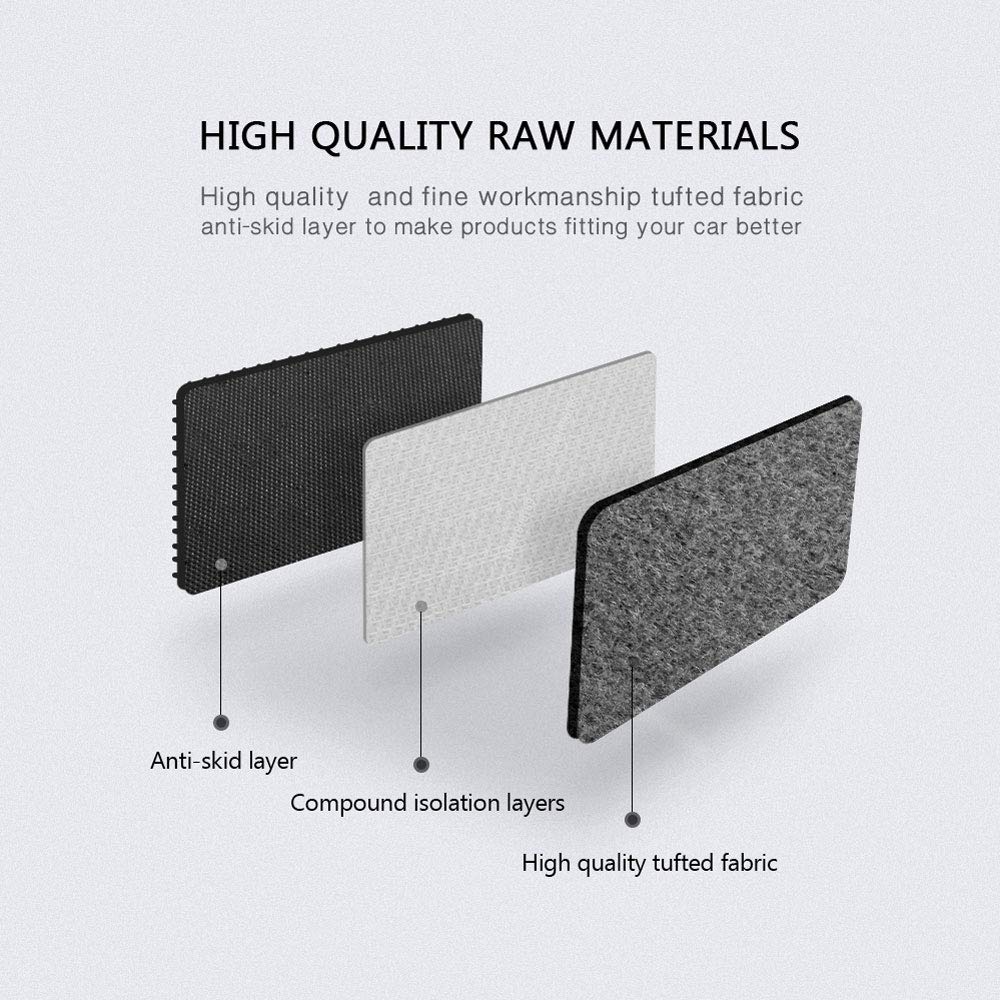 IKON MOTORSPORTS OEM-fitment Civic floor mats in gray for precise alignment