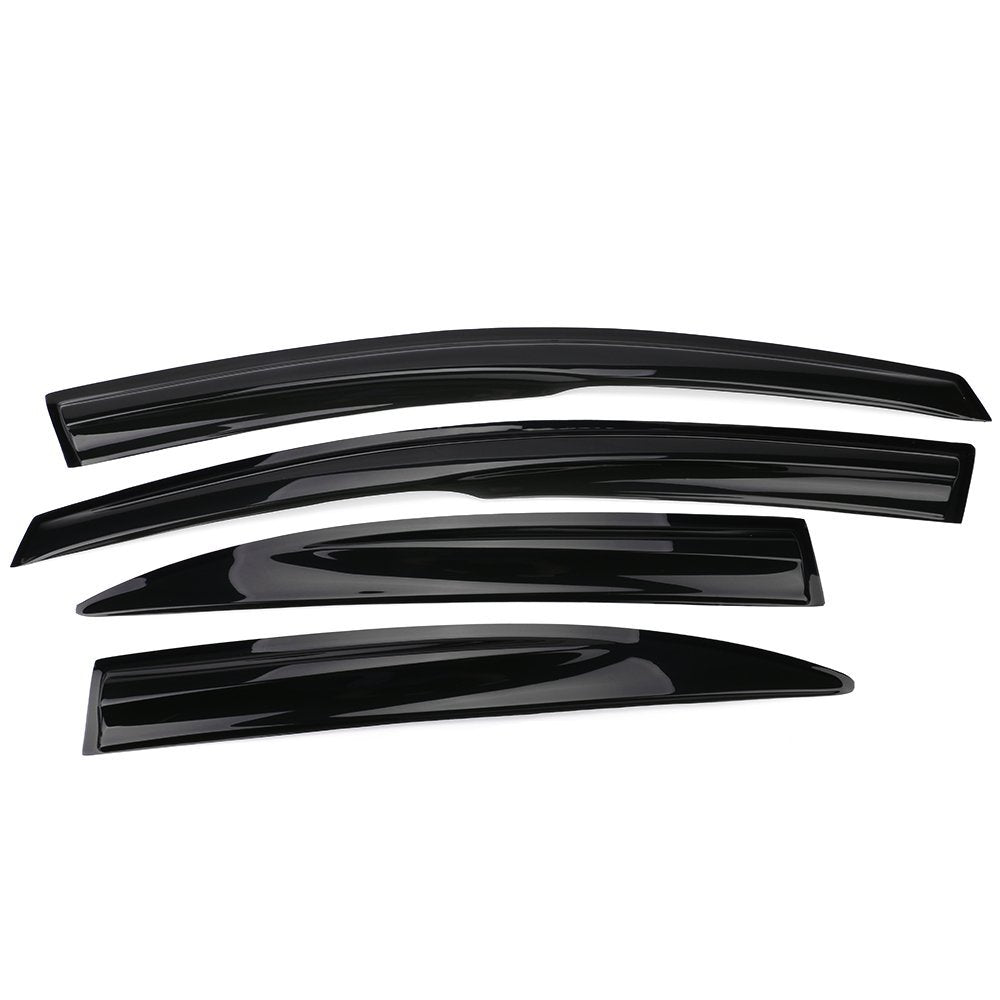 IKON MOTORSPORTS window visor on Honda Civic 2006-2011 in smoke acrylic improves sleek protection