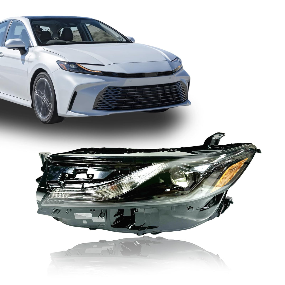 ILAMP Camry left headlight assembly for OE fit and reliability.