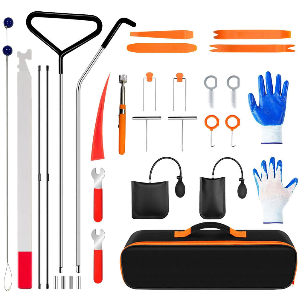 ILIBERO 29PCS car tool kit in carrying bag for on-the-go maintenance.