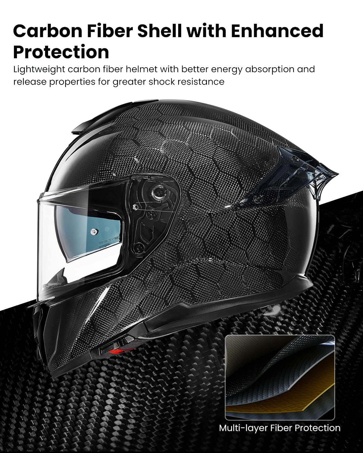ILM 861C dual visor system with rear wing for versatile visibility