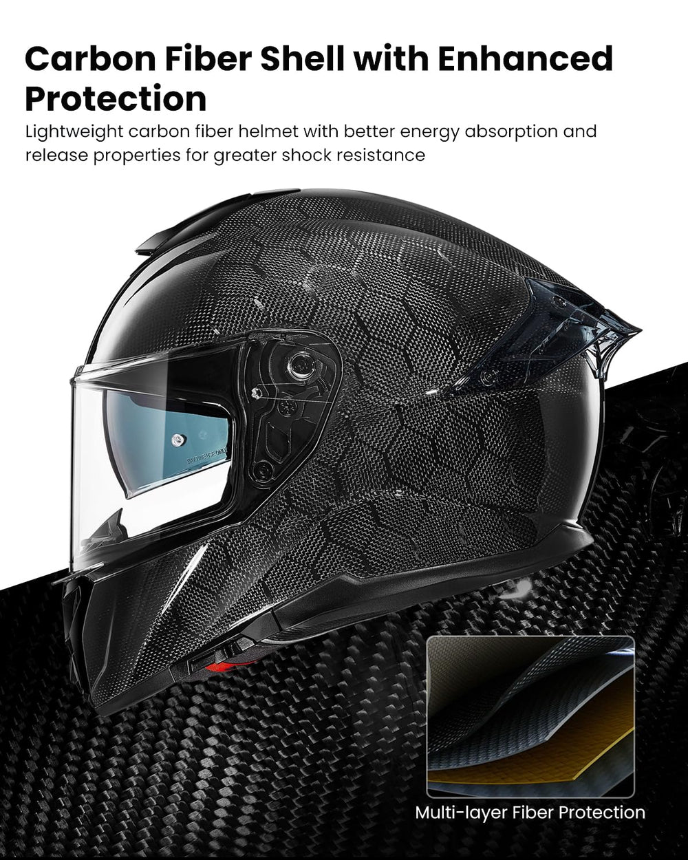 ILM 861C dual visor system with rear wing for versatile visibility