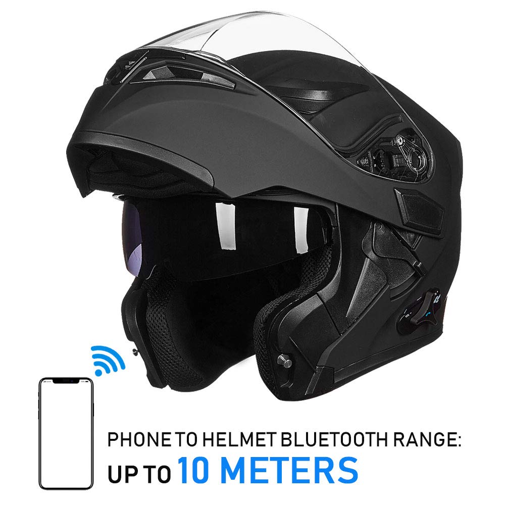 ILM 902BT dual-visor close-up showing quick visor changes for changing weather.