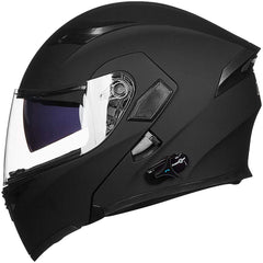 ILM 902BT front view in matte black, built for everyday riding safety