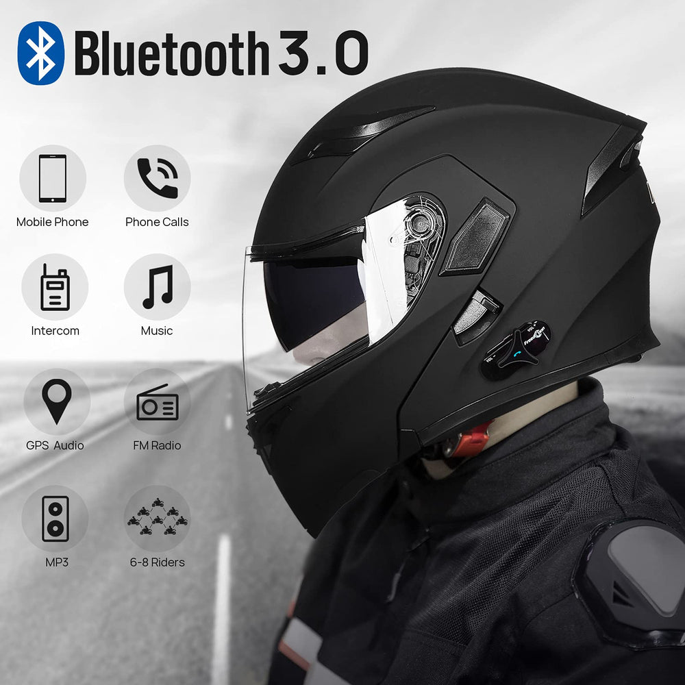 ILM 902BT PRO side view highlighting intercom for group rides