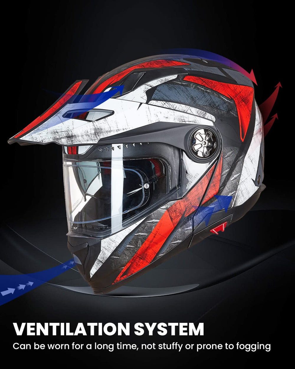 ILM 909F locking system enables glove-friendly open-face conversion.