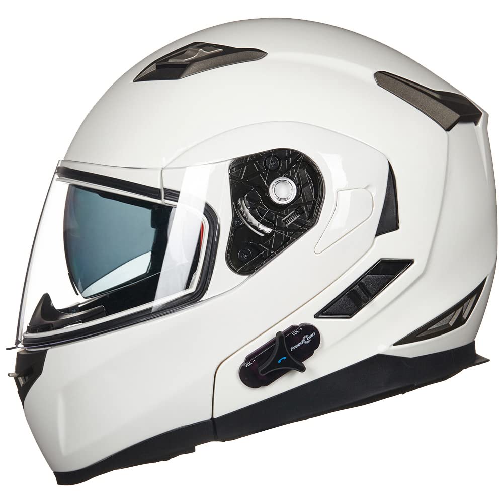 ILM 953PRO front view shows integrated Bluetooth helmet for seamless on-road communication