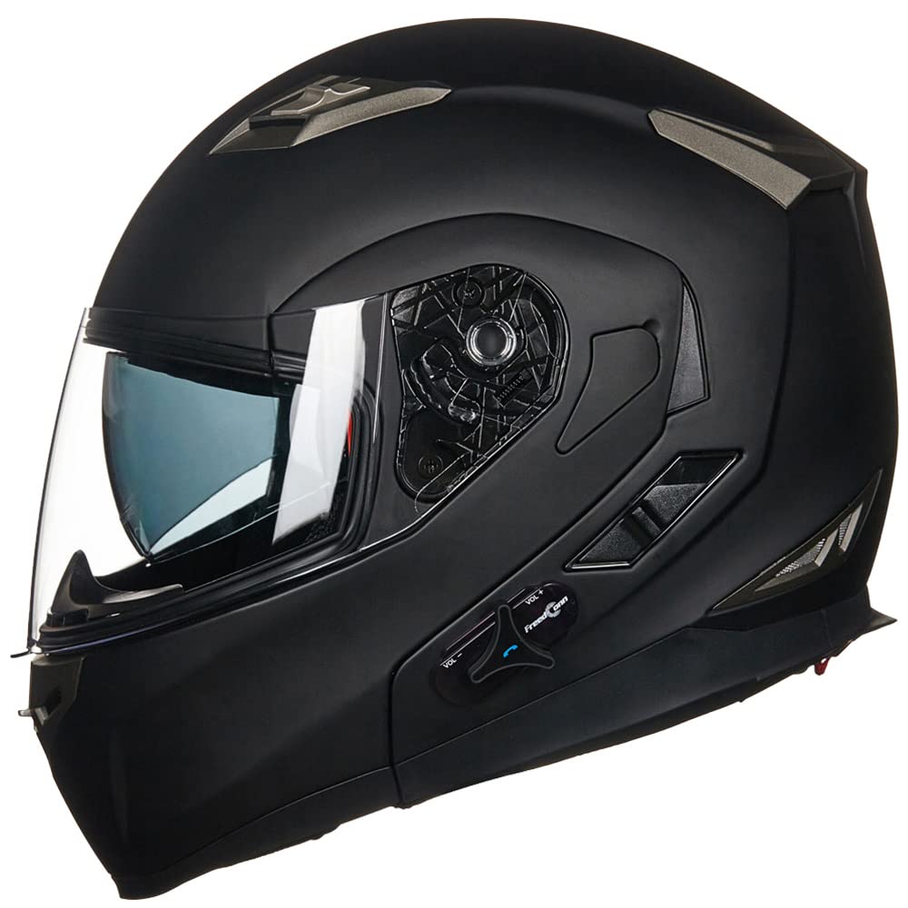 ILM 953PRO matte black sun shield visor reduces glare for daytime riding