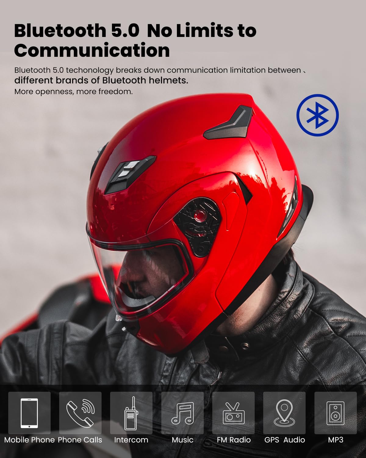 ILM 953PRO sun shield attachment demonstrates convenient glare control for daytime riding