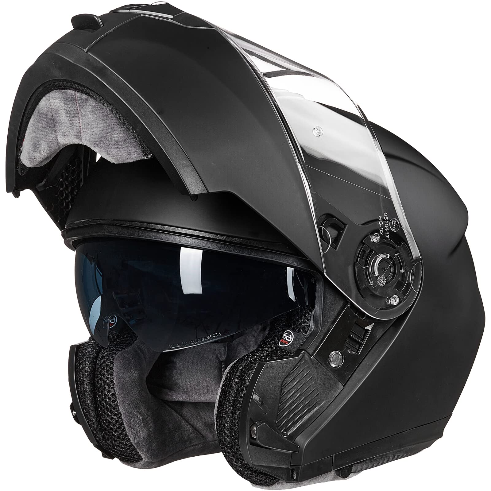 ILM adult helmet with flip-up outer visor offers improved airflow during rides.