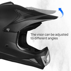 ILM BLD-818 adjustable sun visor reduces glare for sunny trail rides