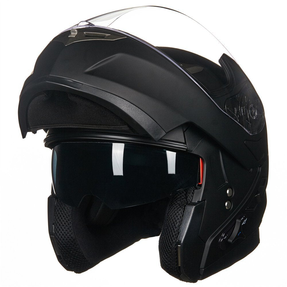 ILM 953 side profile showing flip-up modular design for easy riding transitions