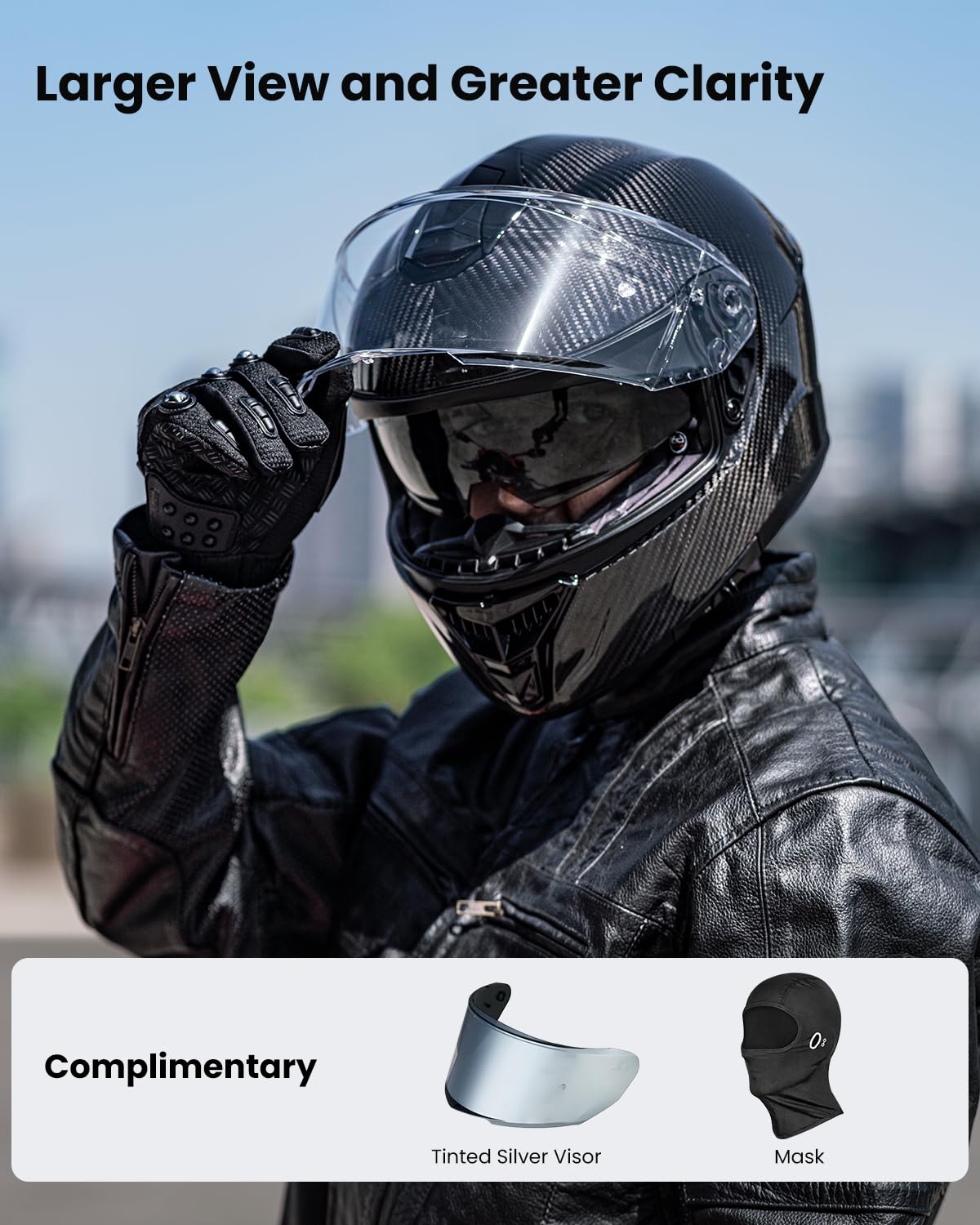 ILM 861C helmet rear wing spoiler enhances high speed stability