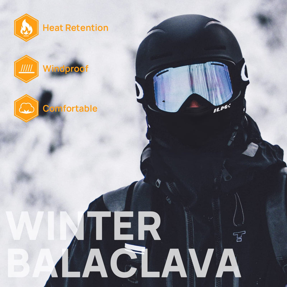 ILM balaclava features durable stitching for long-lasting use.