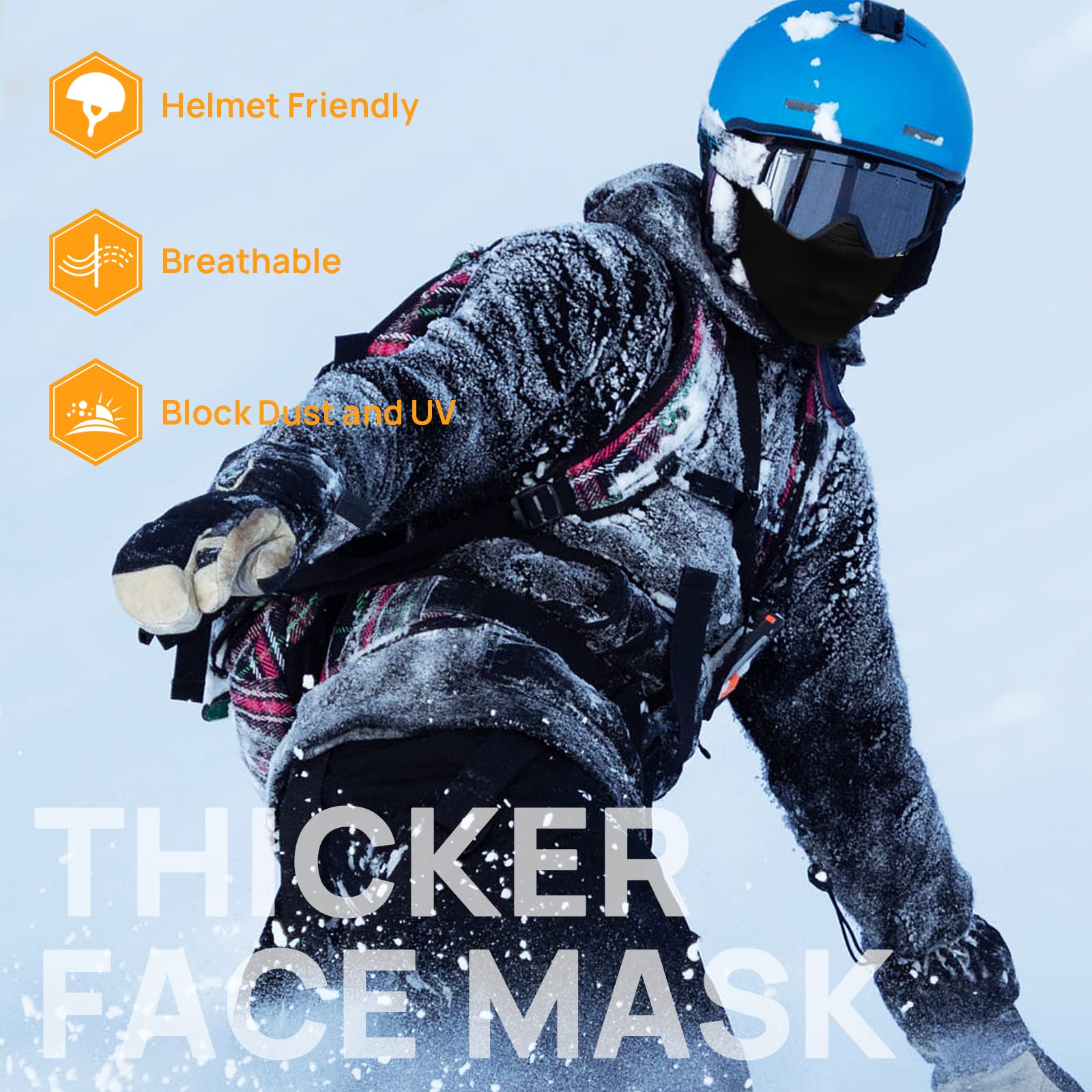 ILM versatile wear options, from full-face to neckerchief to hood.