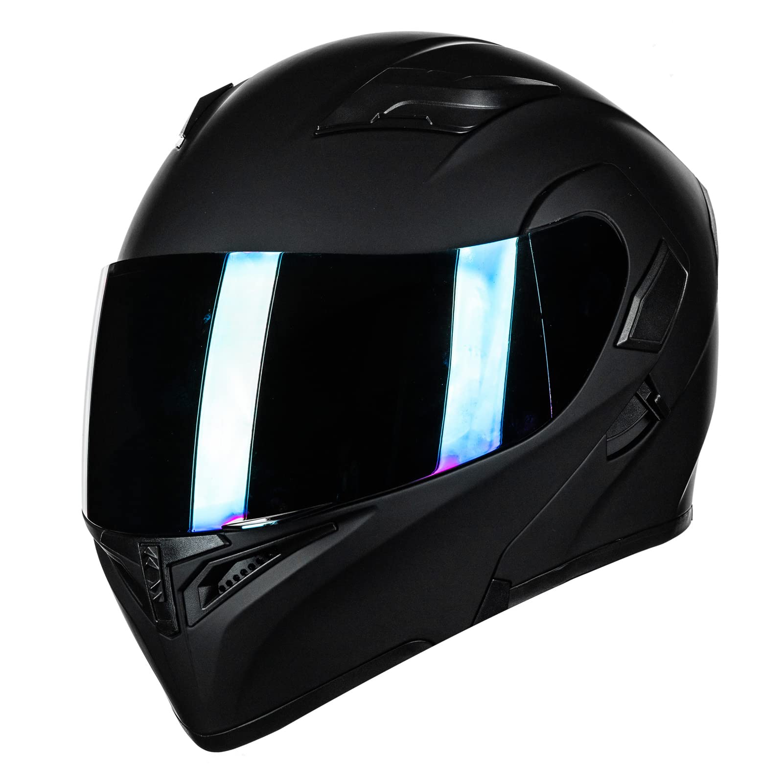 ILM helmet colorful visor 902 left horizon view improves peripheral awareness.