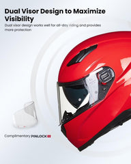 ILM snowmobile-ready helmet with Pinlock30 fog resistance included.