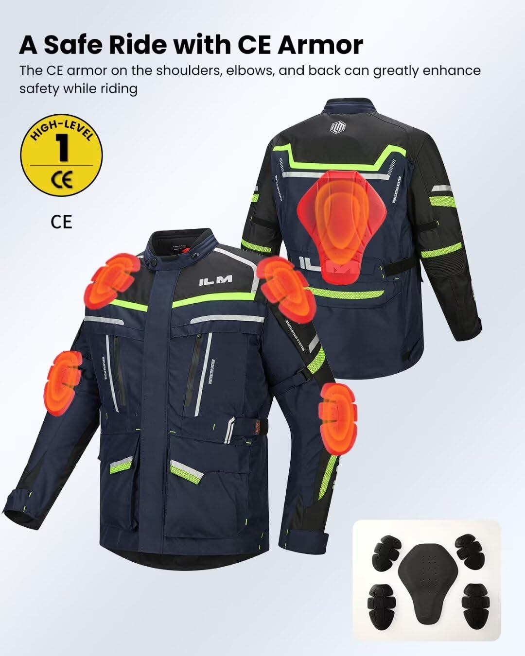 ILM JRL3 blue jacket pockets and storage organization for essentials